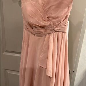 Women's Blush Pink Chiffon Evening Dress